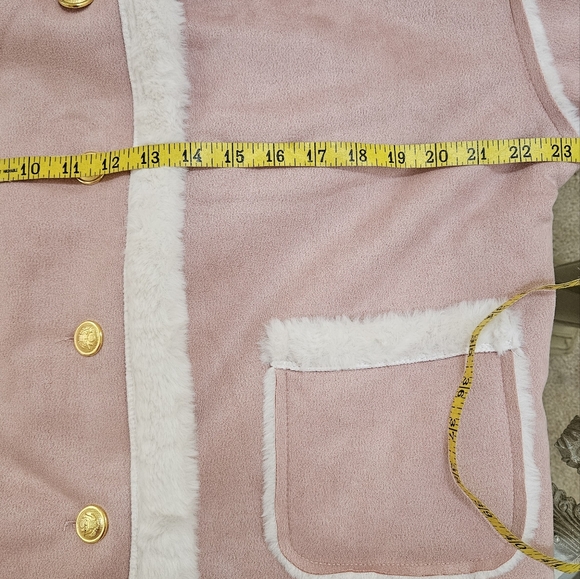 PRETTY IN PINK SKI BUNNY VIBES FAUX SUEDE FAUX FUR LINED JACKET - Picture 10 of 11